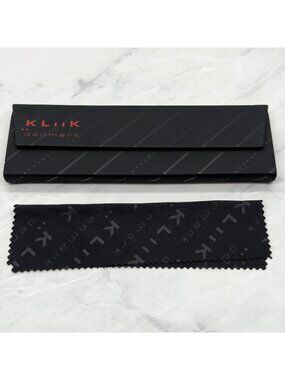 Kliik Denmark Eyeglass Hard Case Trifold Foldable Magnetic Closure Black Red